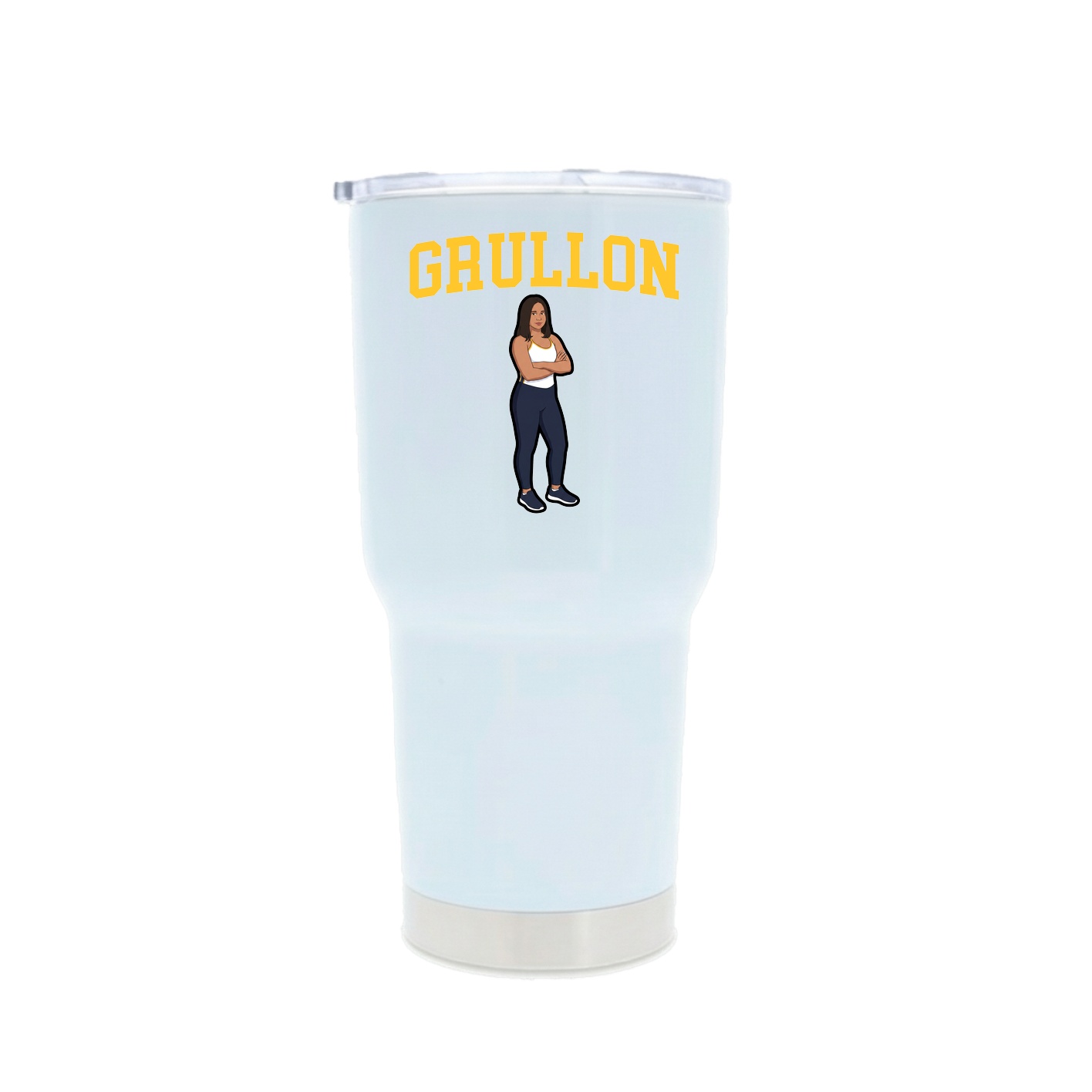 30oz Stainless Steel Tumbler — Shirsey in White