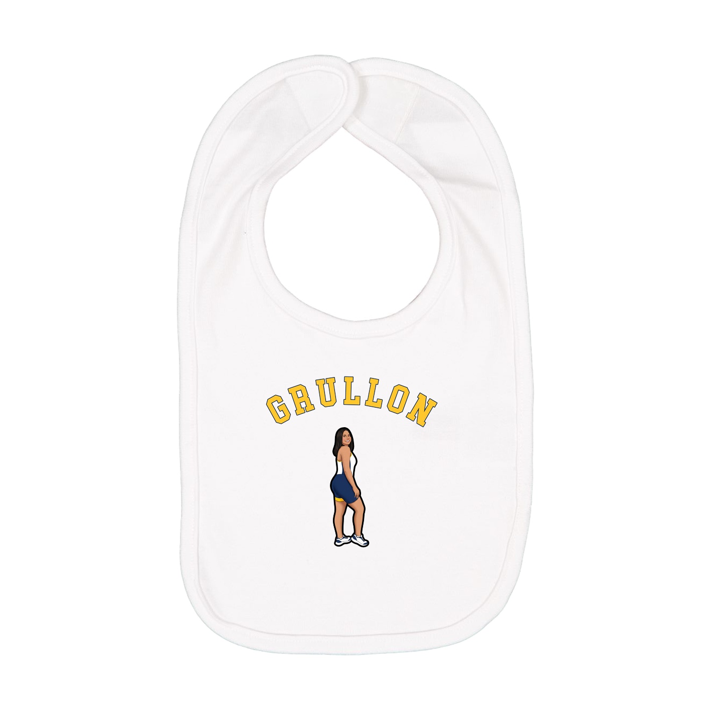 Infant Bib — Shirsey Arch in White