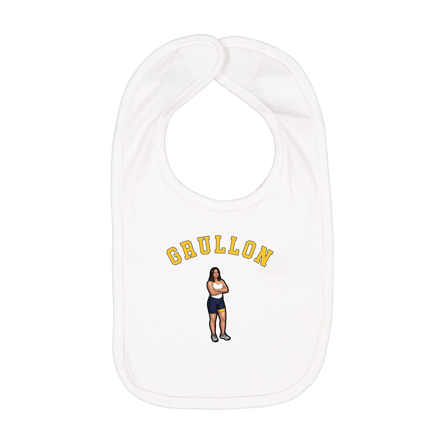 Infant Bib — Shirsey Arch in White