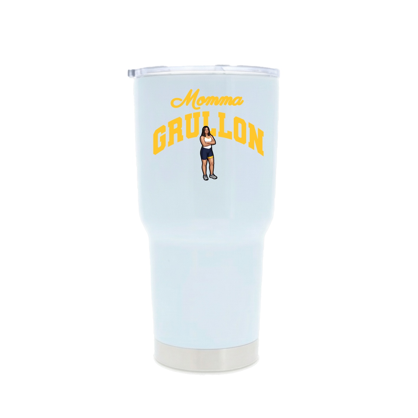 30oz Stainless Steel Tumbler — Mothers Day Arch in White