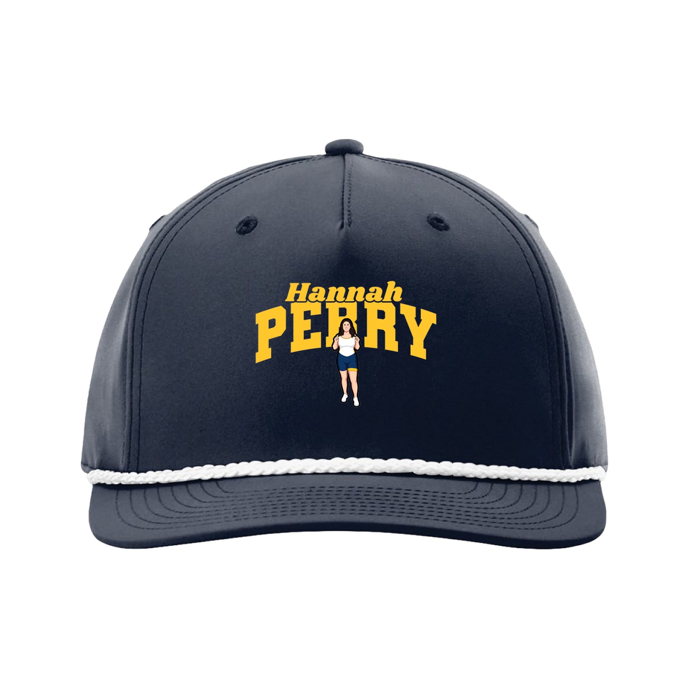 Five-Panel Classic Rope Cap — Signature Arch in Navy