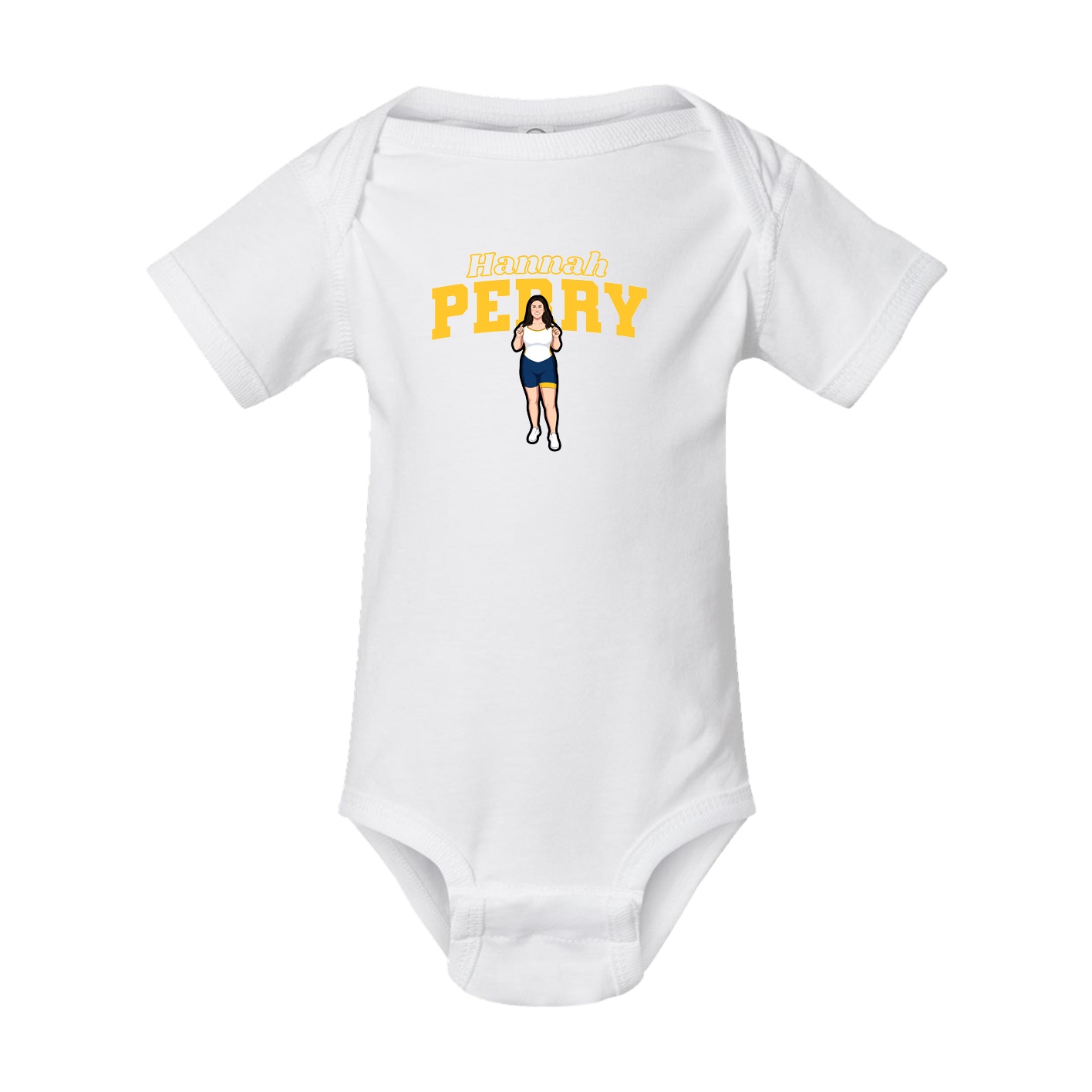 Baby Onesie — Name Arch in White