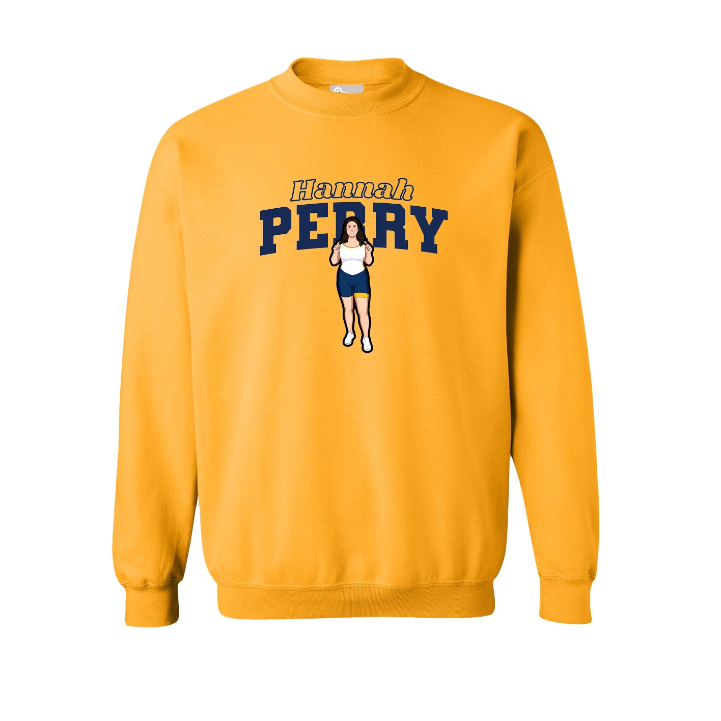 Fleece Crew — Name Arch in Gold