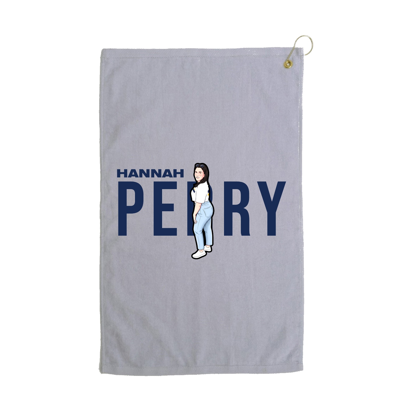 Golf Towel — Player Name in Grey
