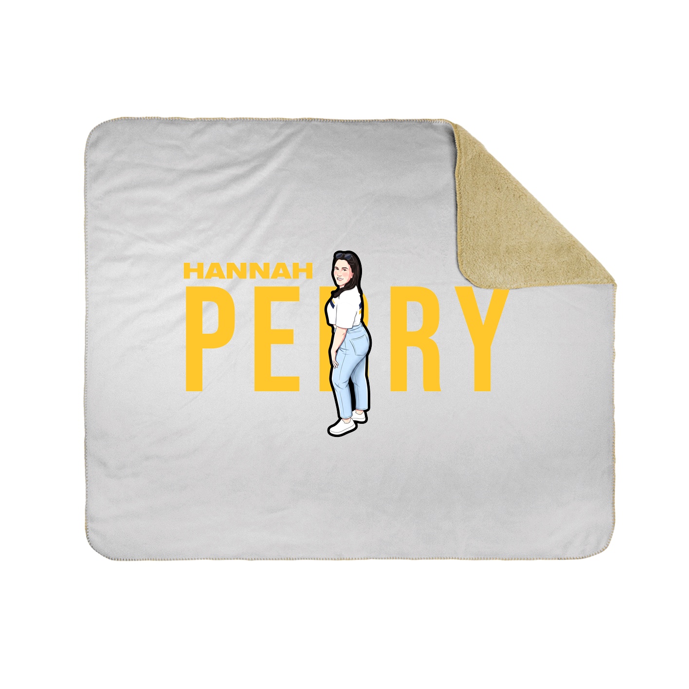 Throw Blanket — Player Name in White