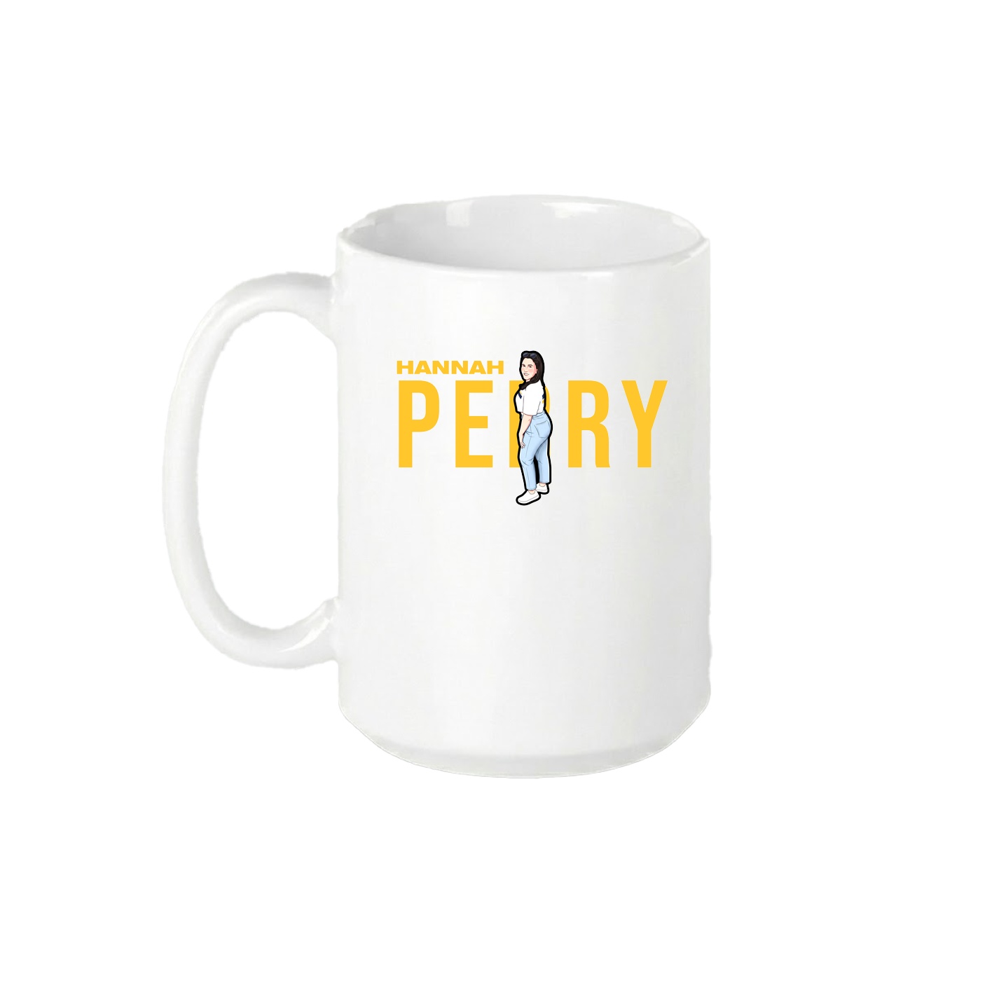 15oz Coffee Mug — Player Name in White