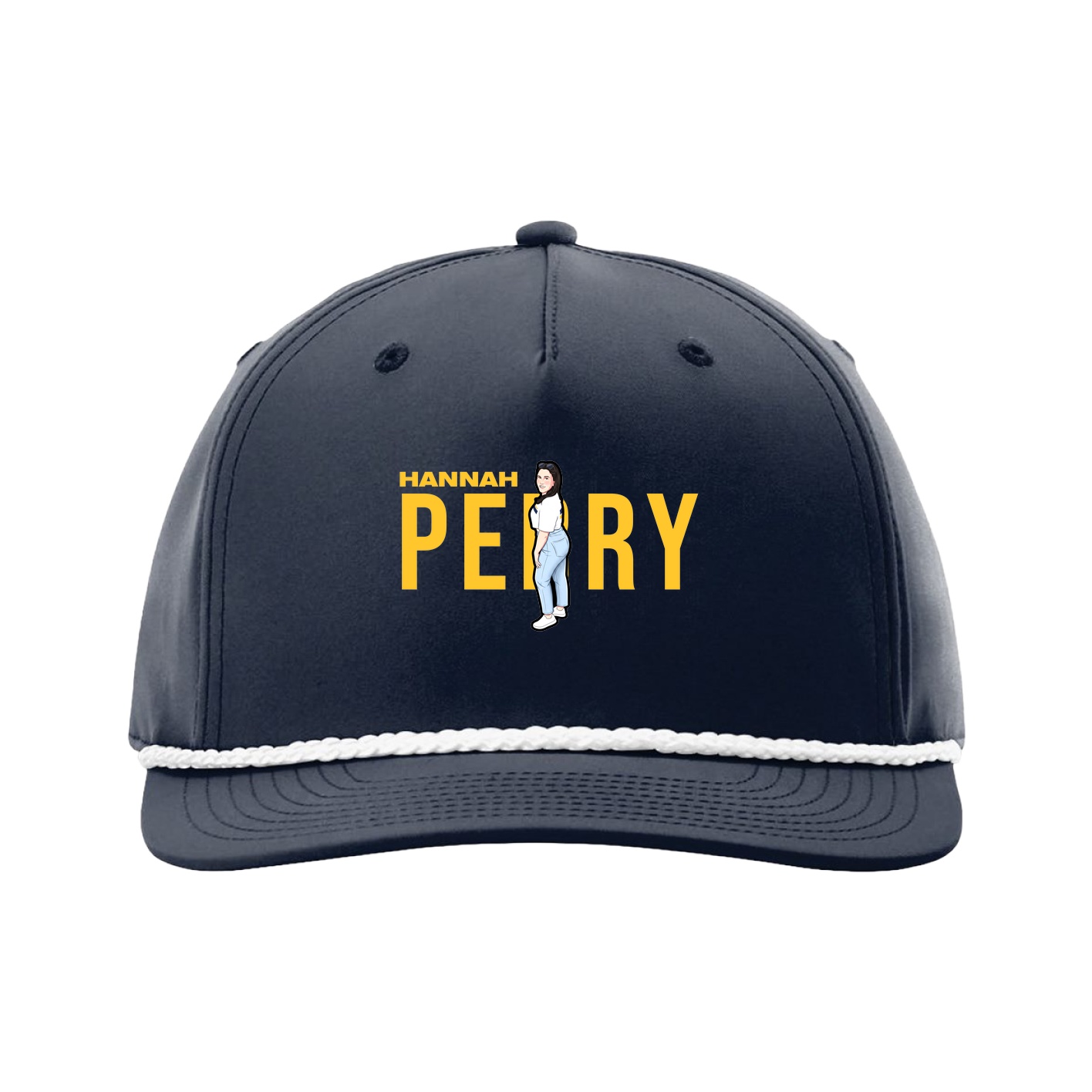 Five-Panel Classic Rope Cap — Player Name in Navy