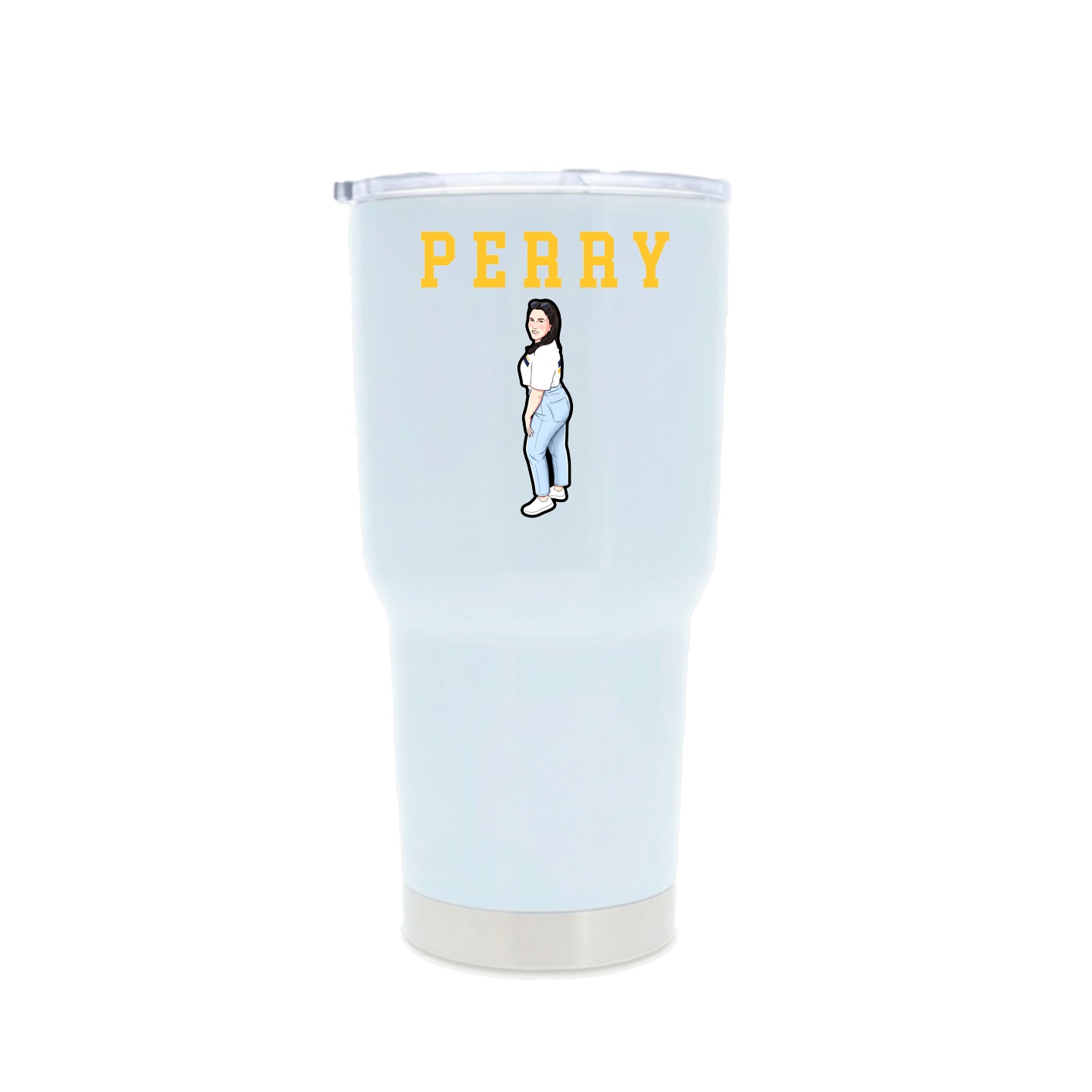 30oz Stainless Steel Tumbler — Shirsey in White