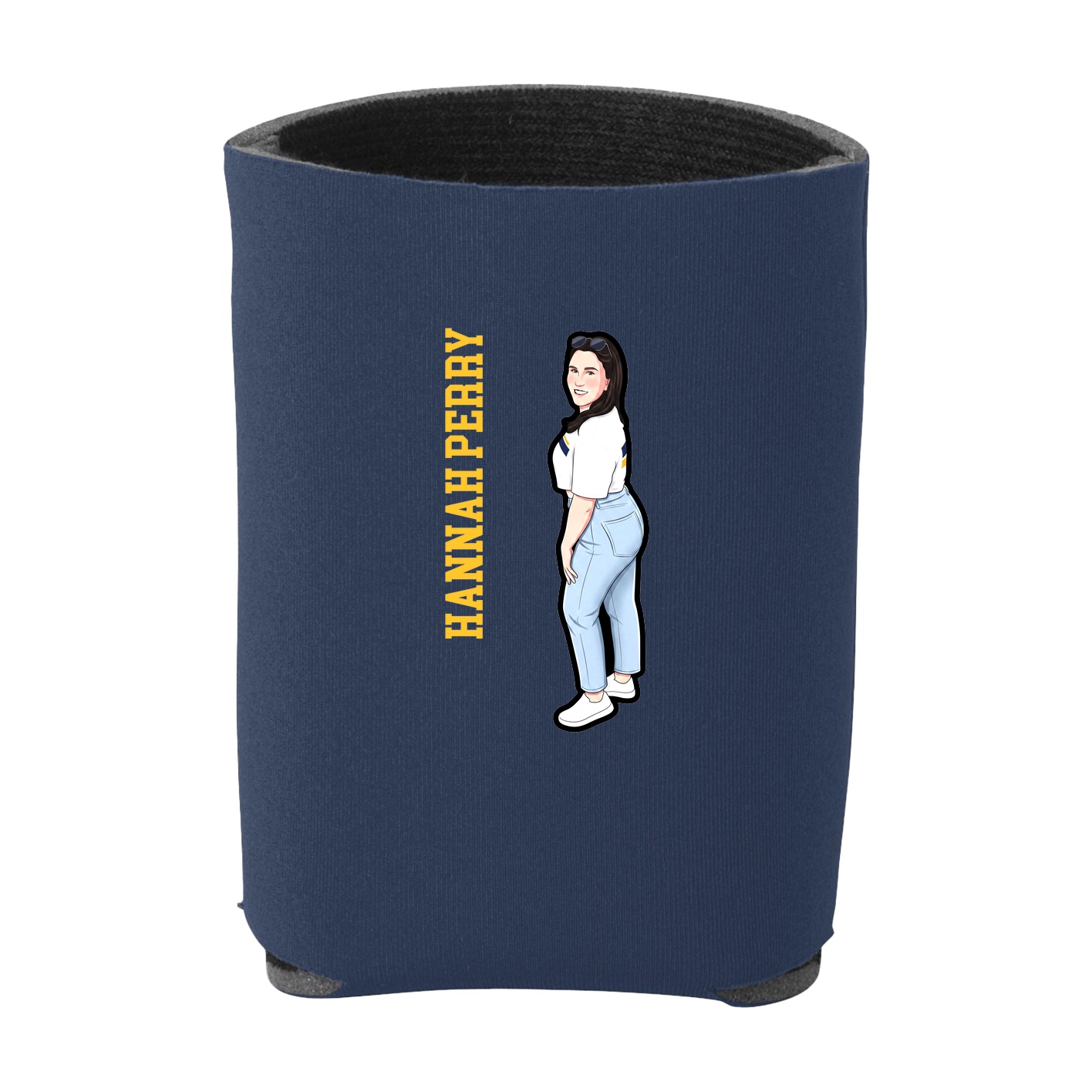 Can Holder — Name Vertical in Navy