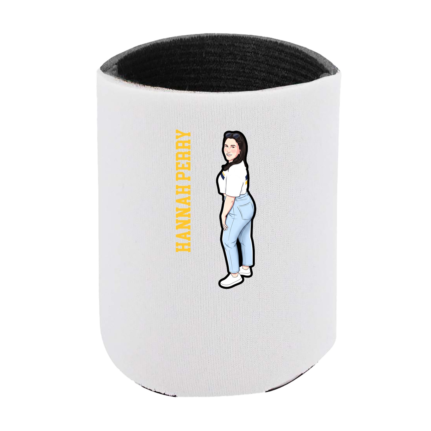 Can Holder — Name Vertical in White