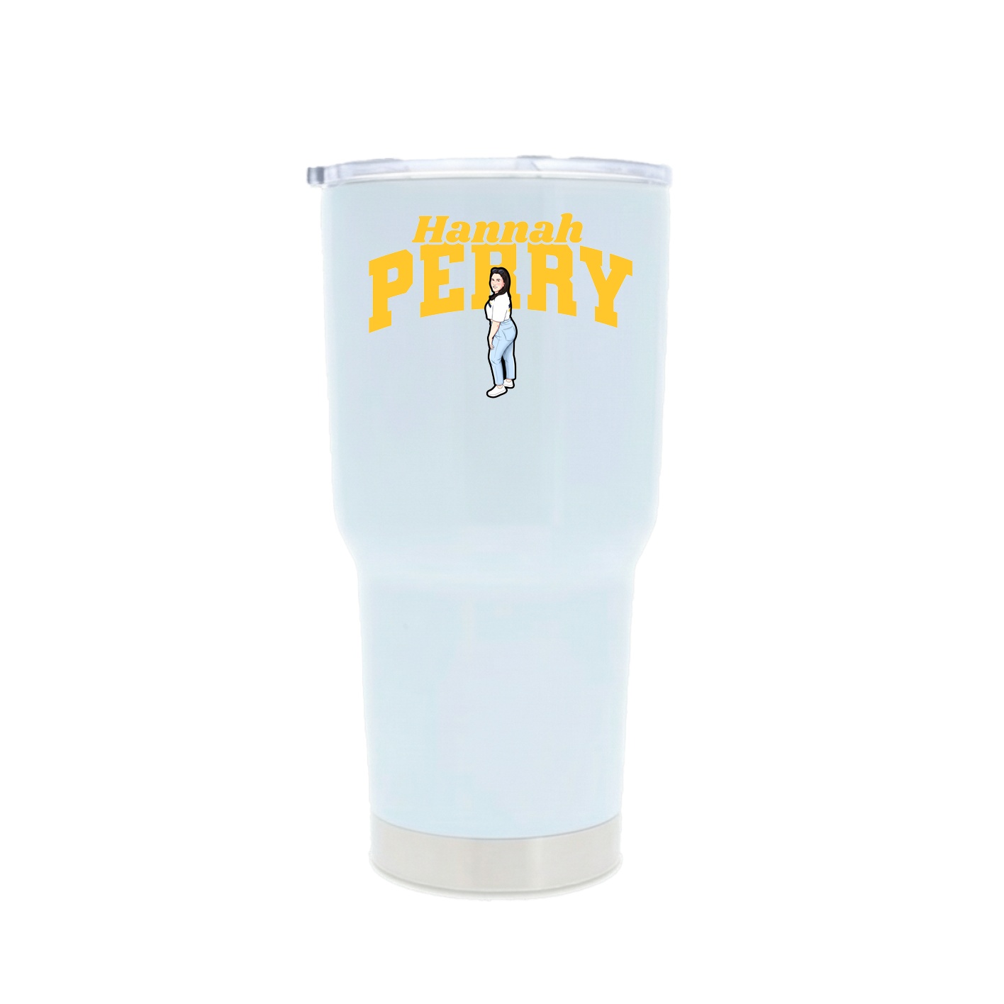 30oz Stainless Steel Tumbler — Signature Arch in White