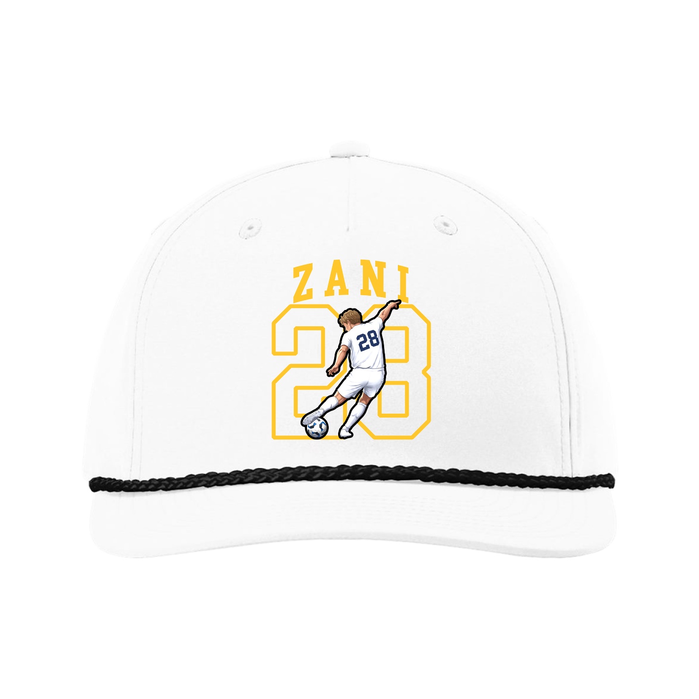 Five-Panel Classic Rope Cap — Shirsey in White