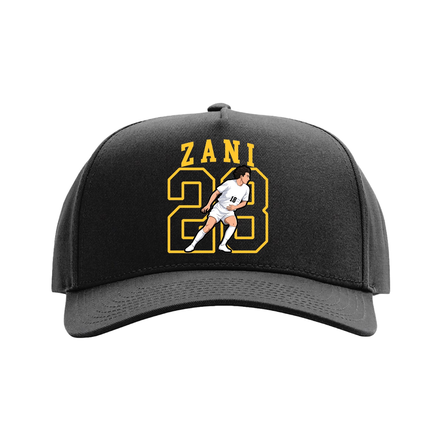 Full Fabric Five-Panel Champ Cap — Shirsey in Black