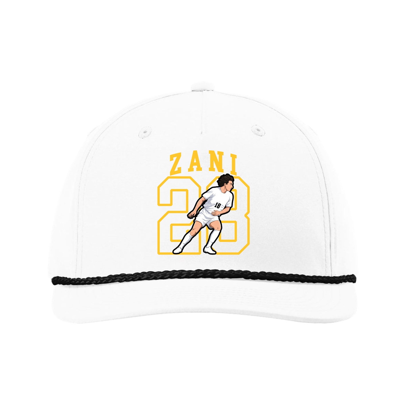Five-Panel Classic Rope Cap — Shirsey in White