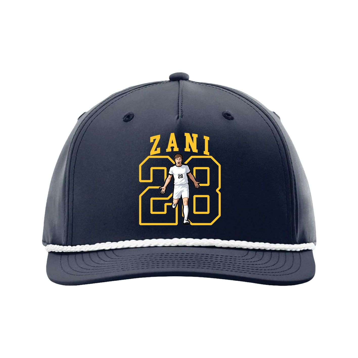 Five-Panel Classic Rope Cap — Shirsey in Navy