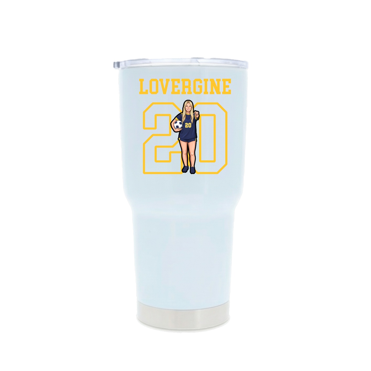 30oz Stainless Steel Tumbler — Shirsey in White