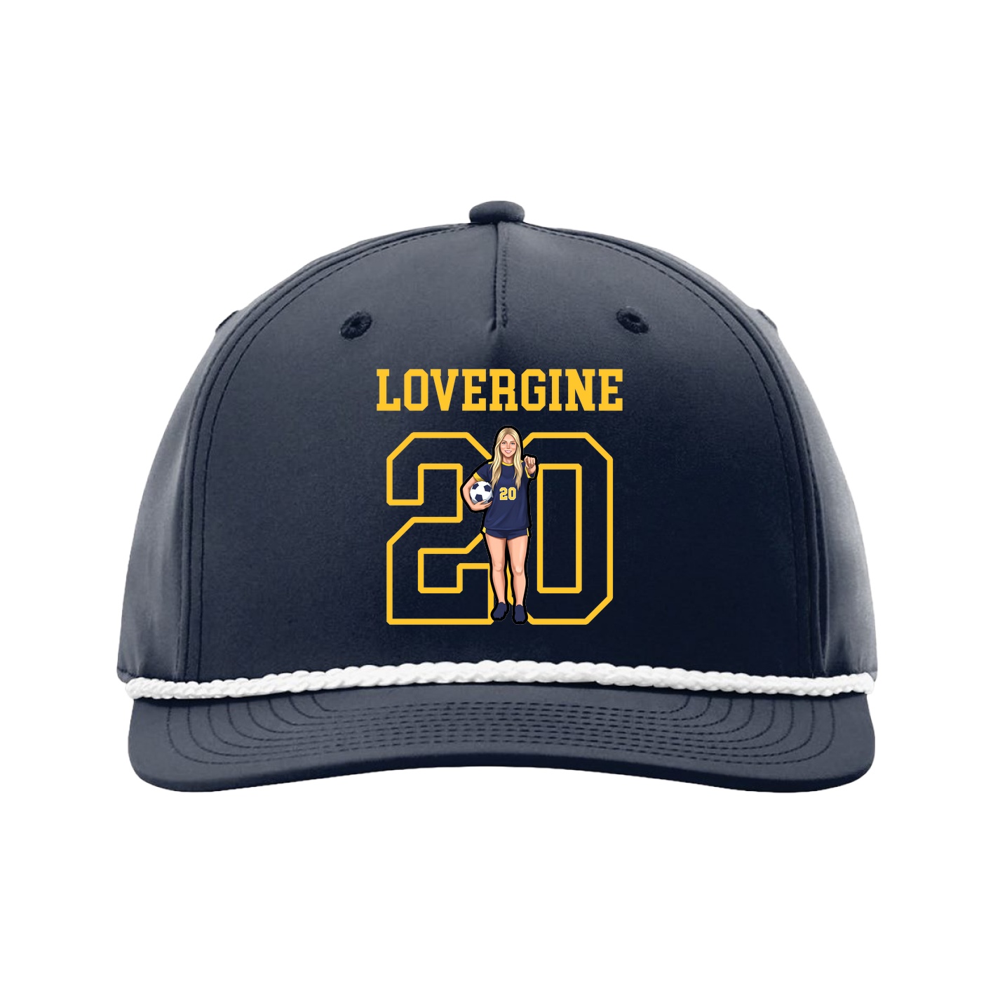 Five-Panel Classic Rope Cap — Shirsey in Navy