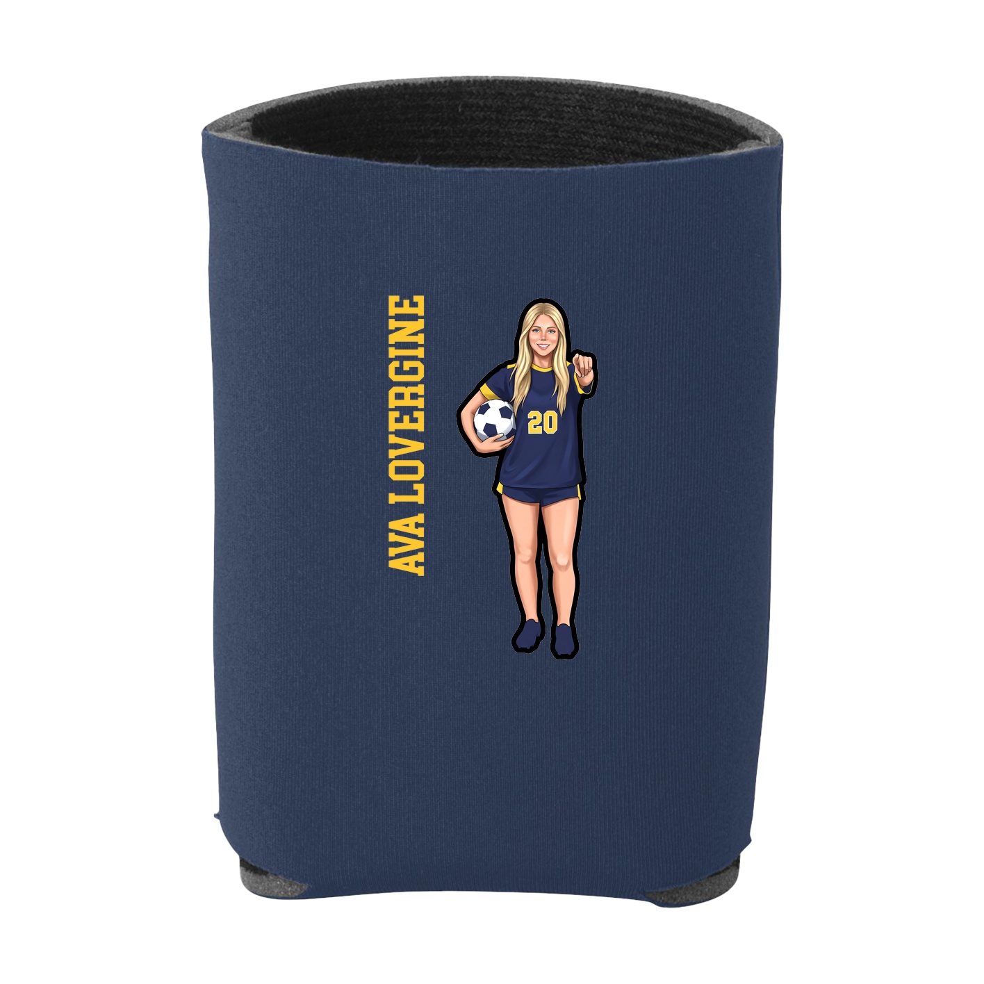 Can Holder — Name Vertical in Navy