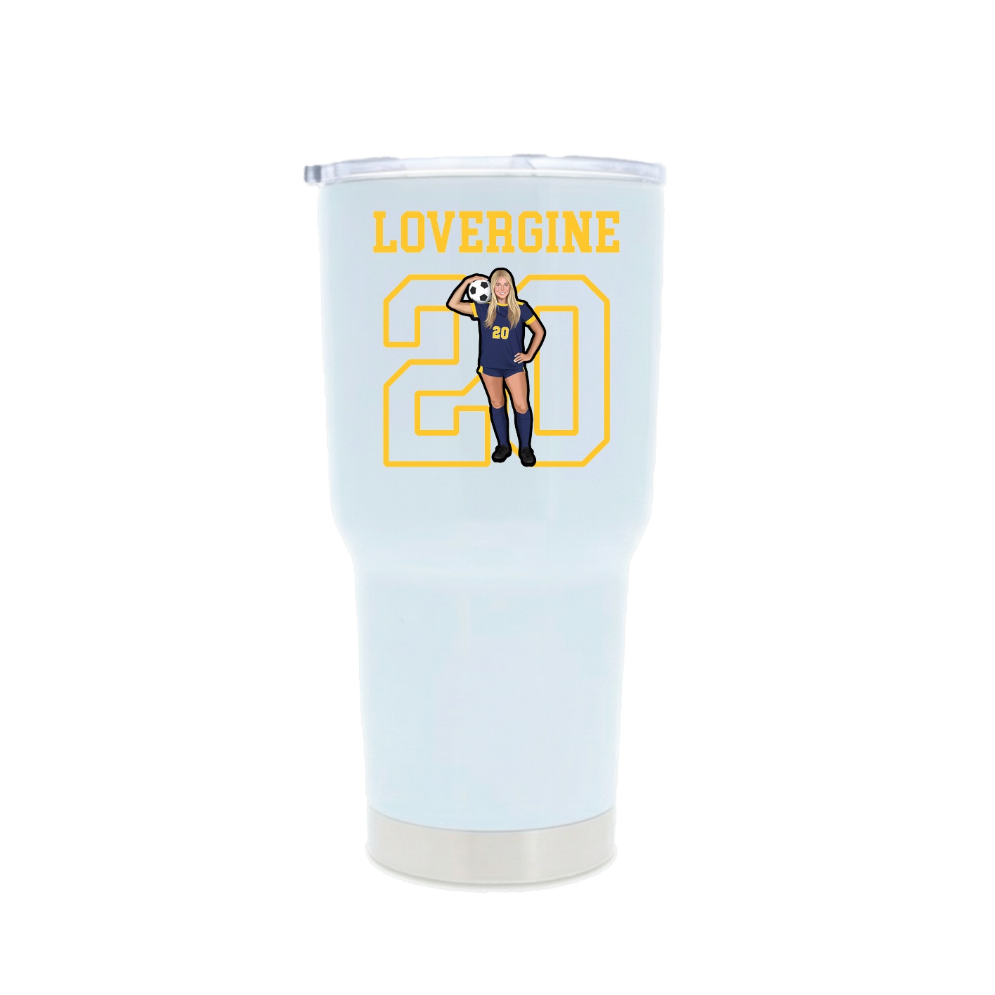 30oz Stainless Steel Tumbler — Shirsey in White