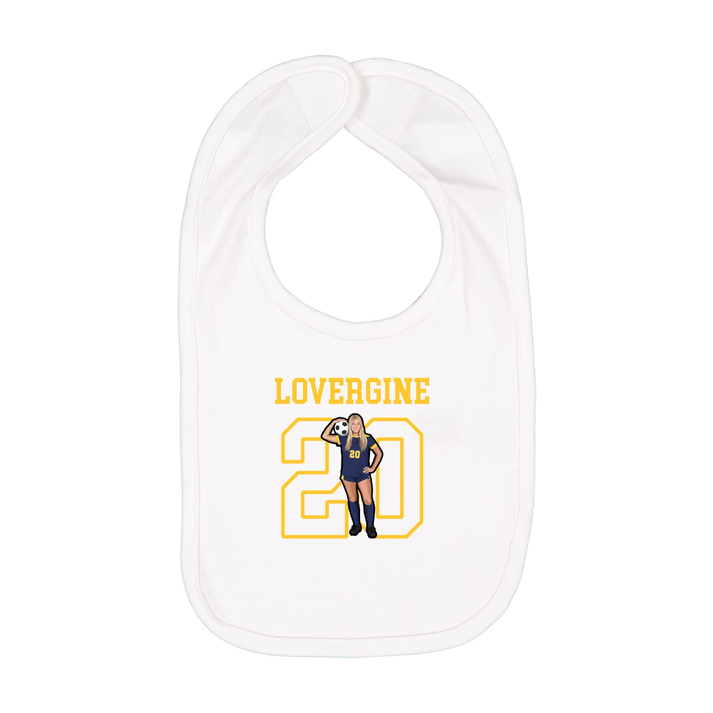 Infant Bib — Shirsey in White