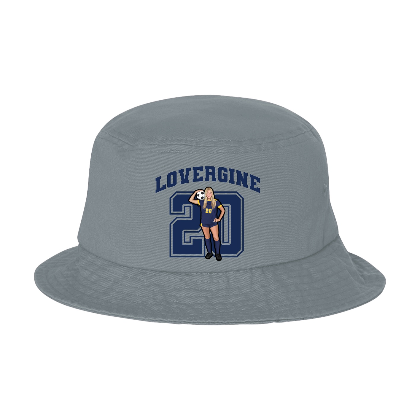 Bucket Cap — Number in Grey