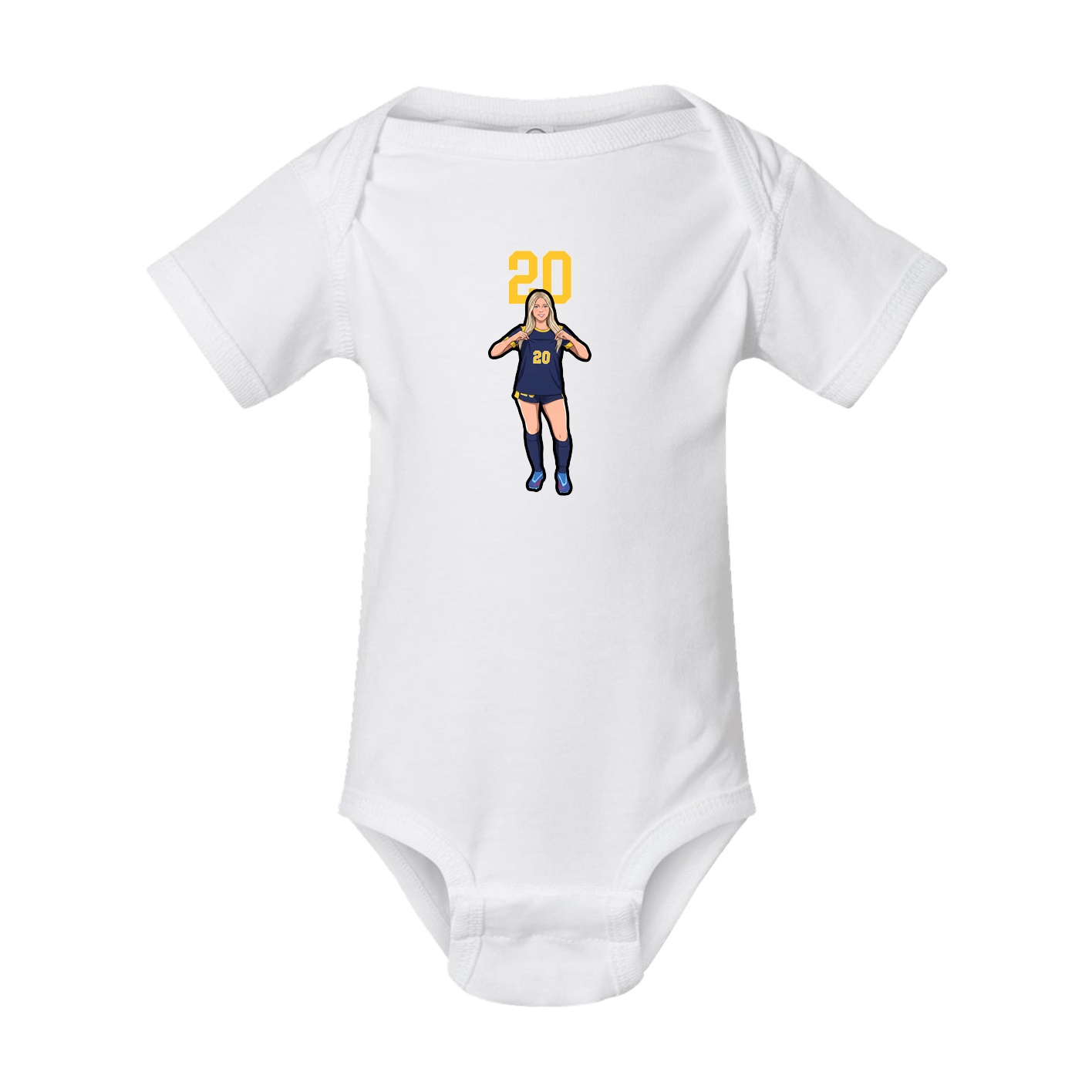 Baby Onesie — Number Top in White