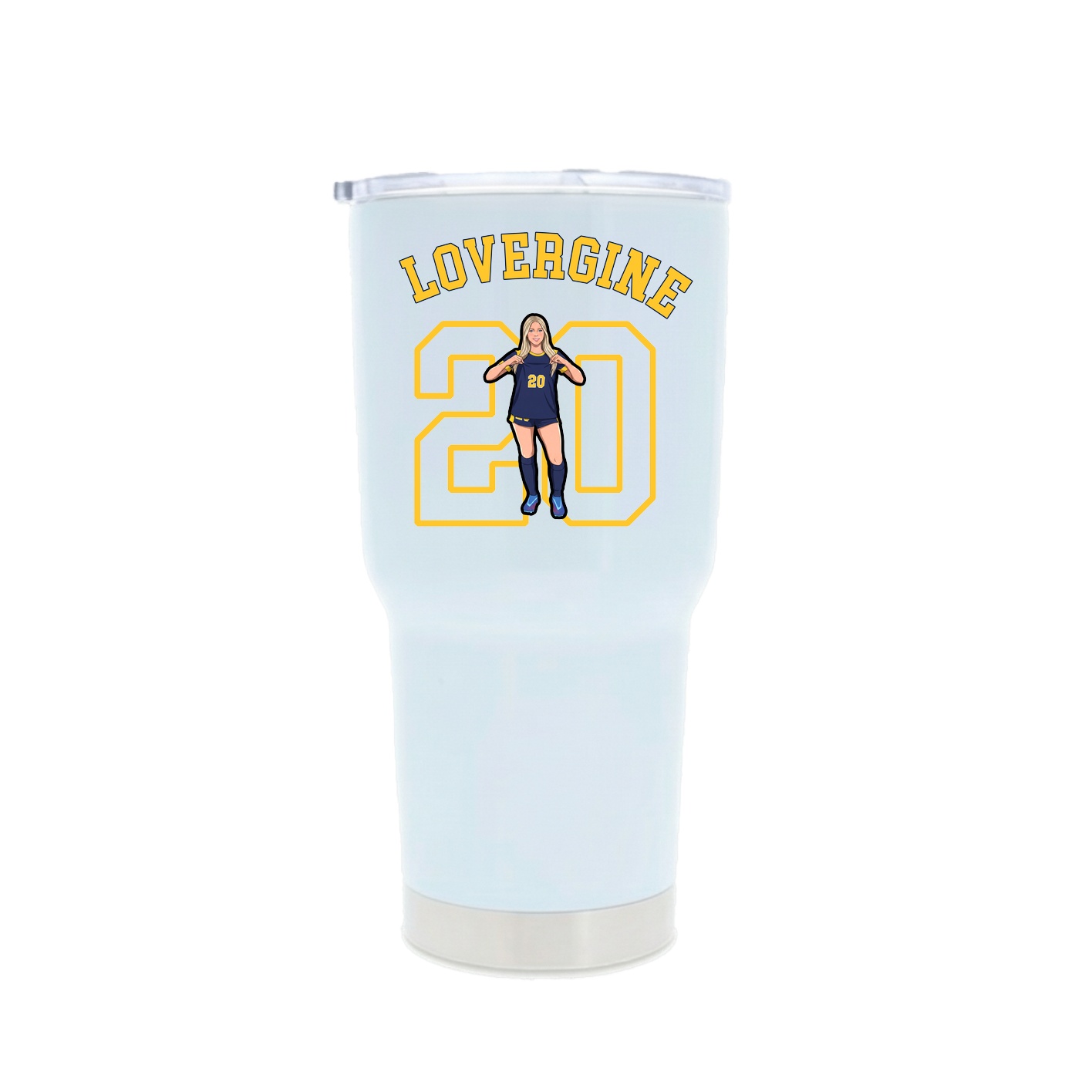30oz Stainless Steel Tumbler — Shirsey Arch in White