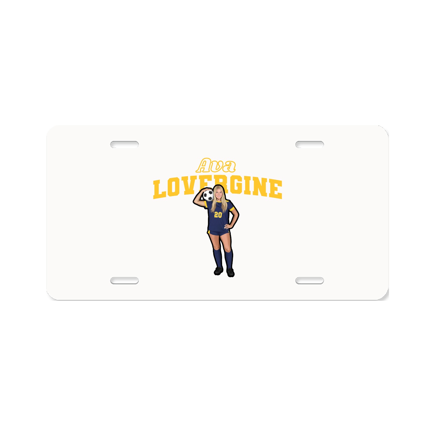 License Plate — Name Arch in Classic
