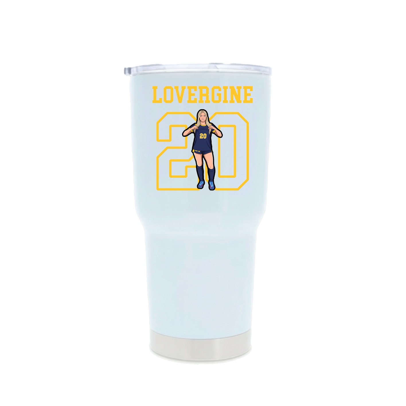 30oz Stainless Steel Tumbler — Shirsey in White
