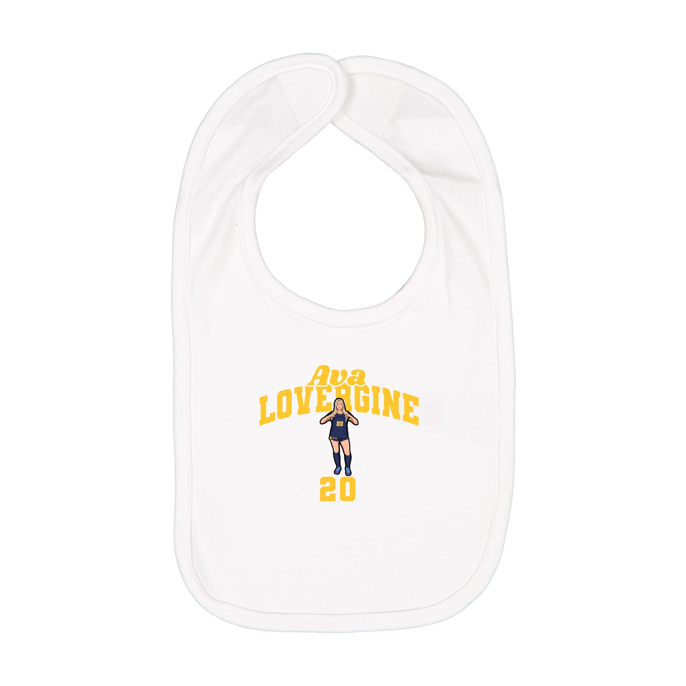Infant Bib — Signature Arch in White