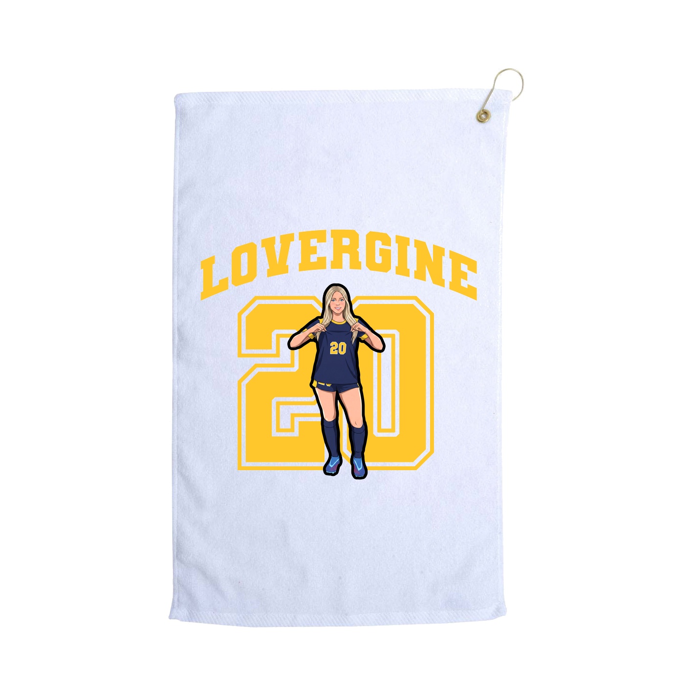 Golf Towel — Number in White