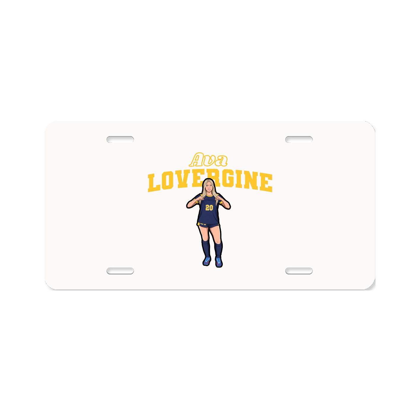 License Plate — Name Arch in Classic