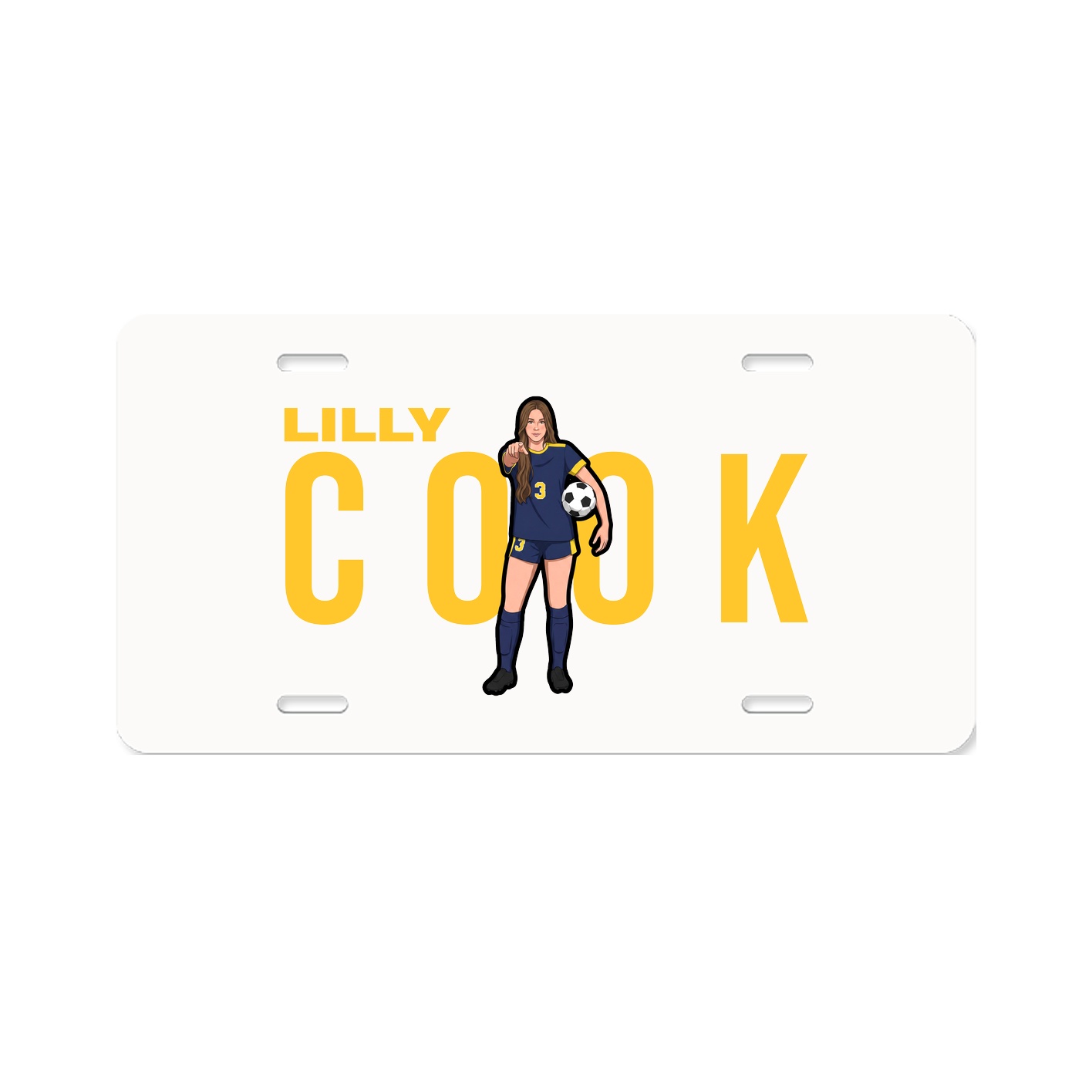 License Plate — Player Name in Classic