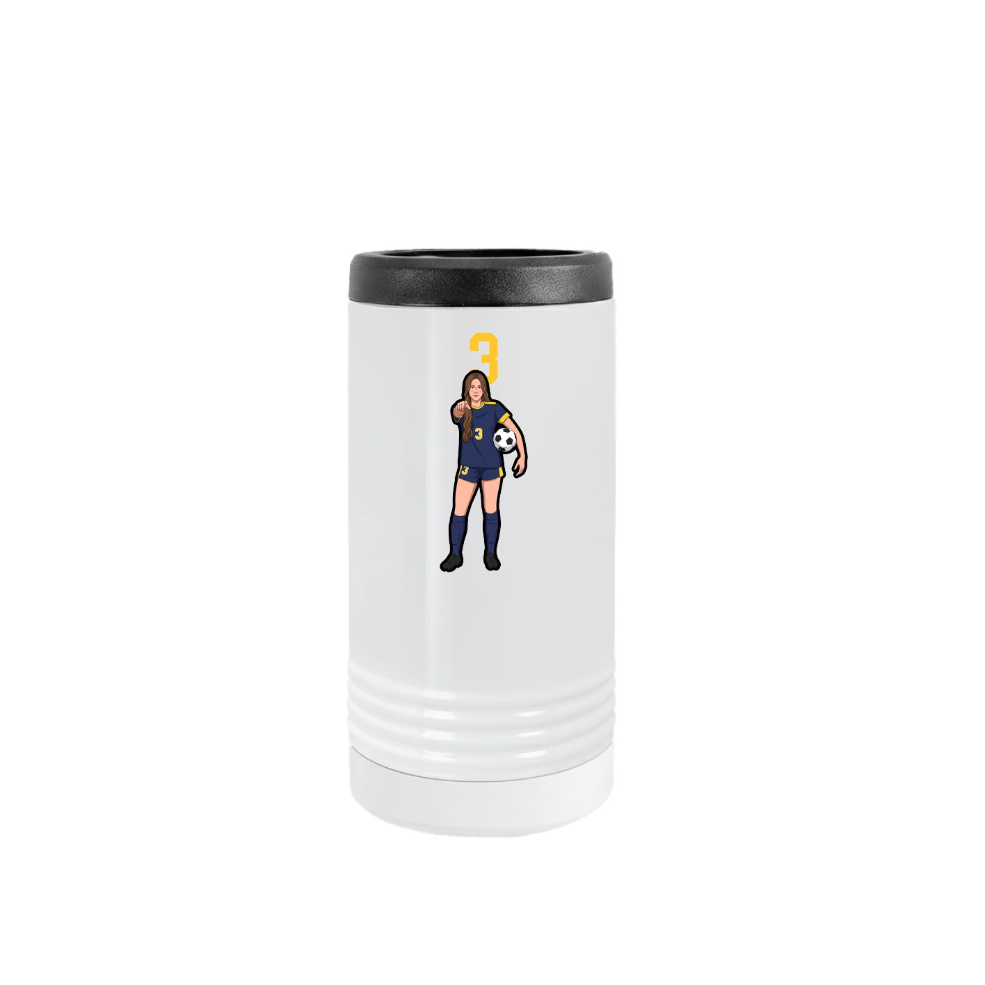 Slim Beverage Holder — Number Top in White