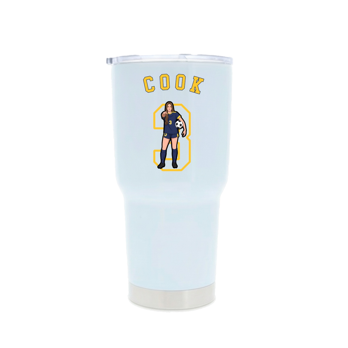 30oz Stainless Steel Tumbler — Shirsey Arch in White