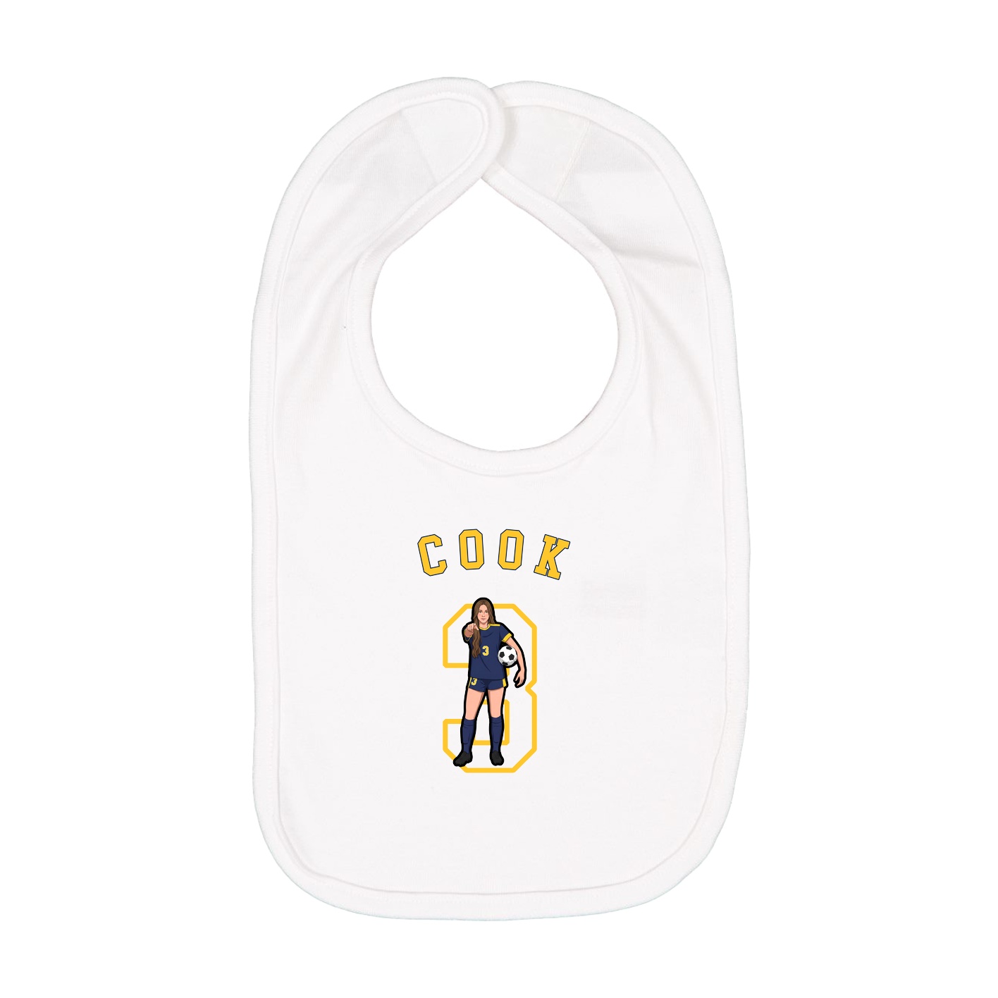 Infant Bib — Shirsey Arch in White