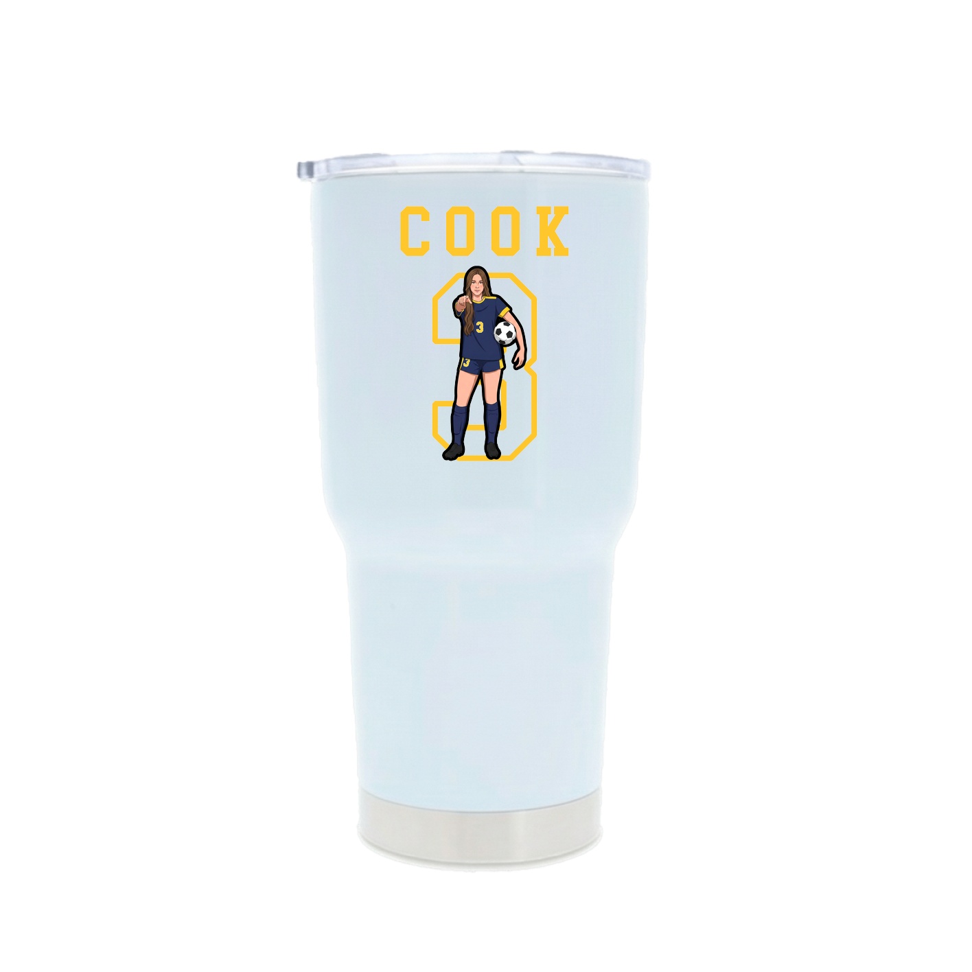30oz Stainless Steel Tumbler — Shirsey in White