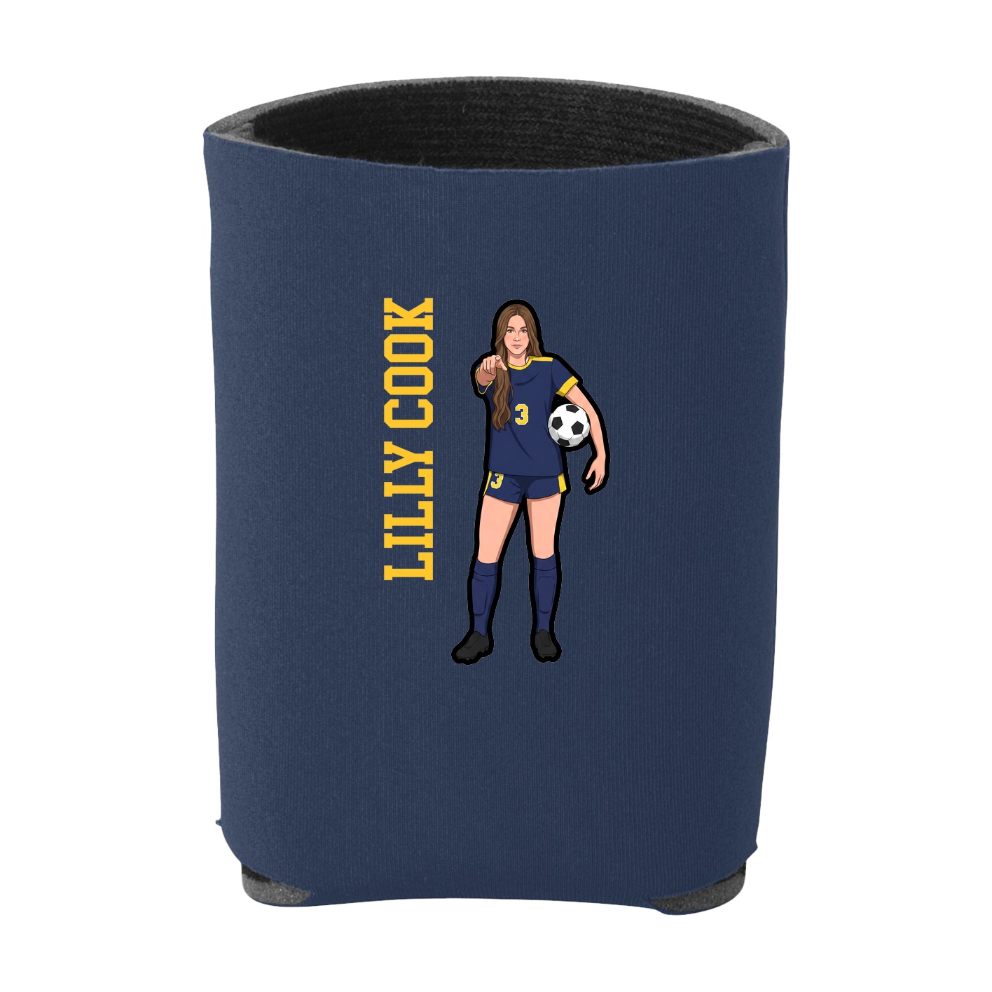 Can Holder — Name Vertical in Navy