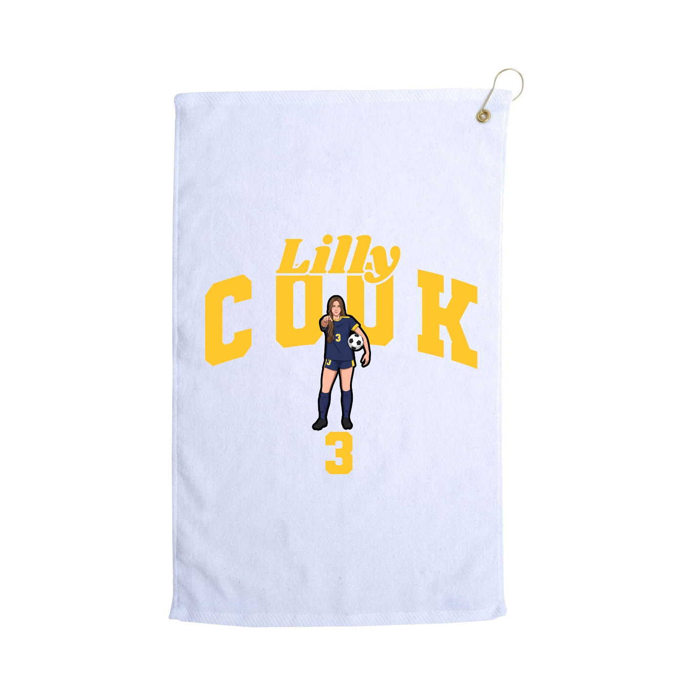 Golf Towel — Signature Arch in White