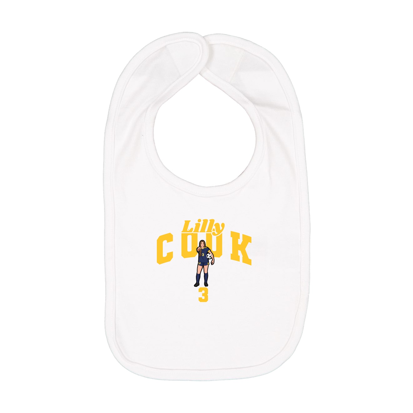 Infant Bib — Signature Arch in White