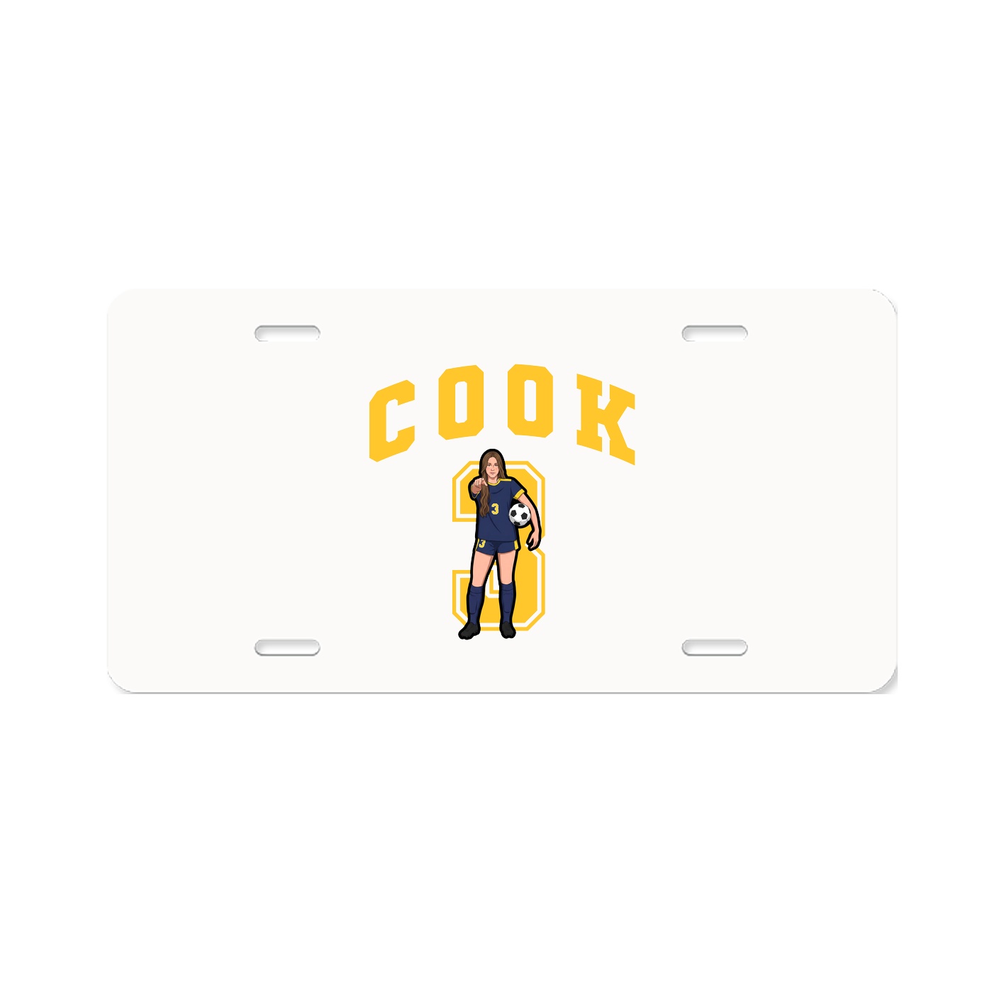 License Plate — Number in Classic