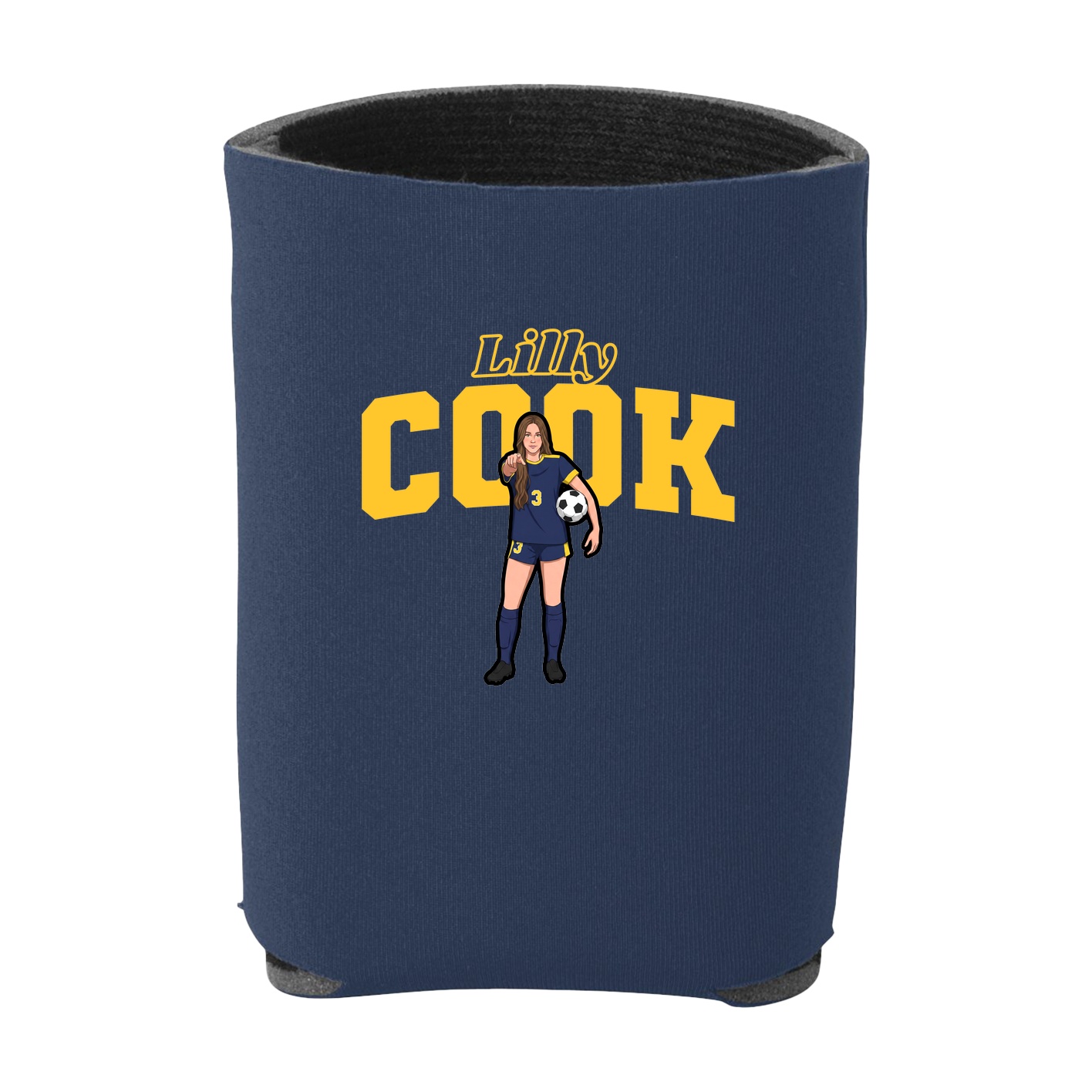 Can Holder — Name Arch in Navy