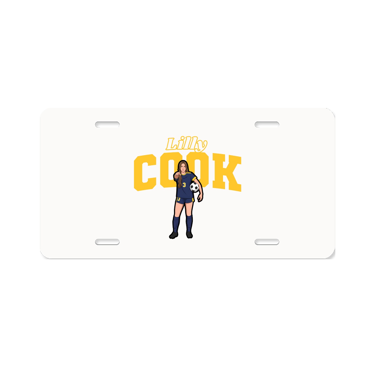License Plate — Name Arch in Classic