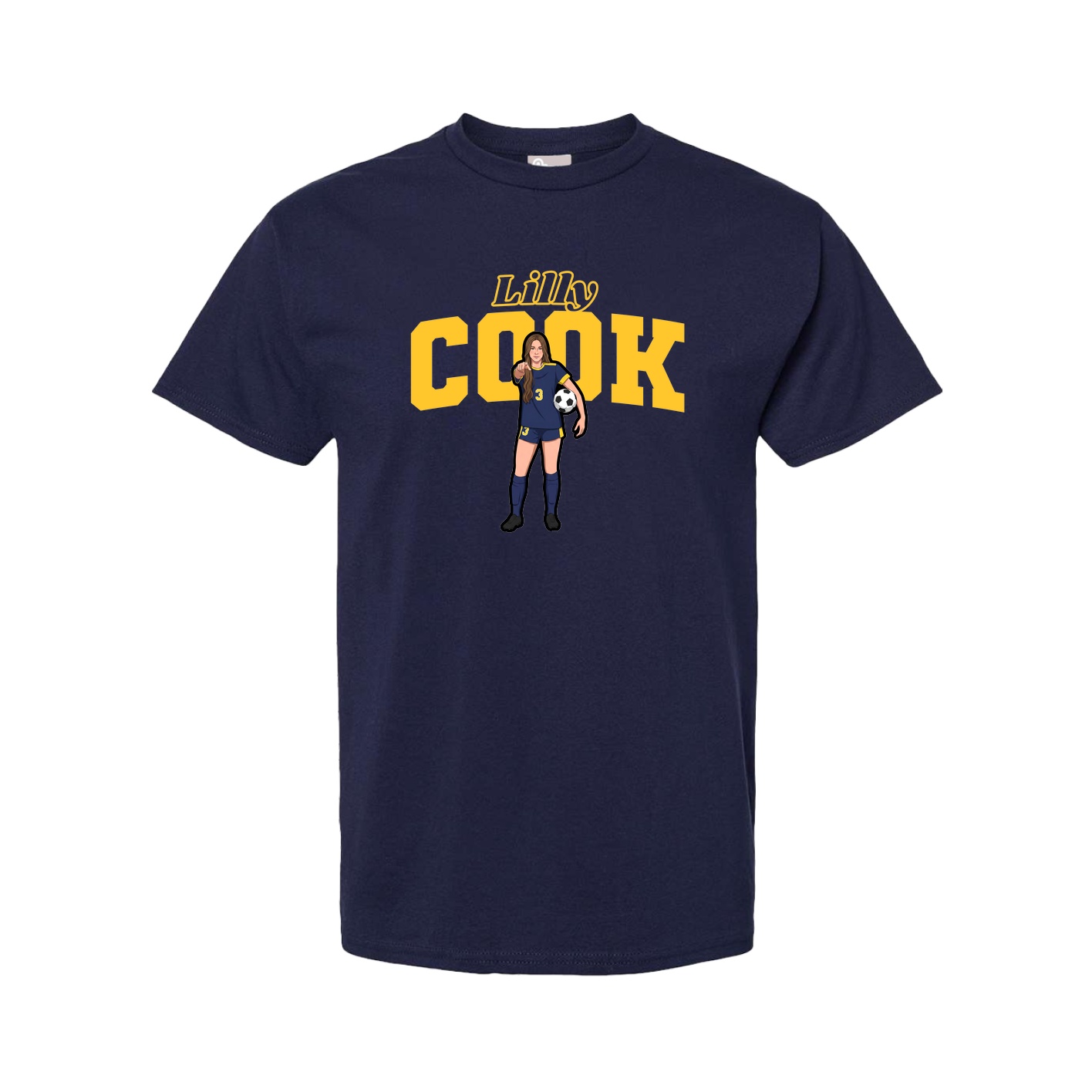 Youth Tee — Name Arch in Navy