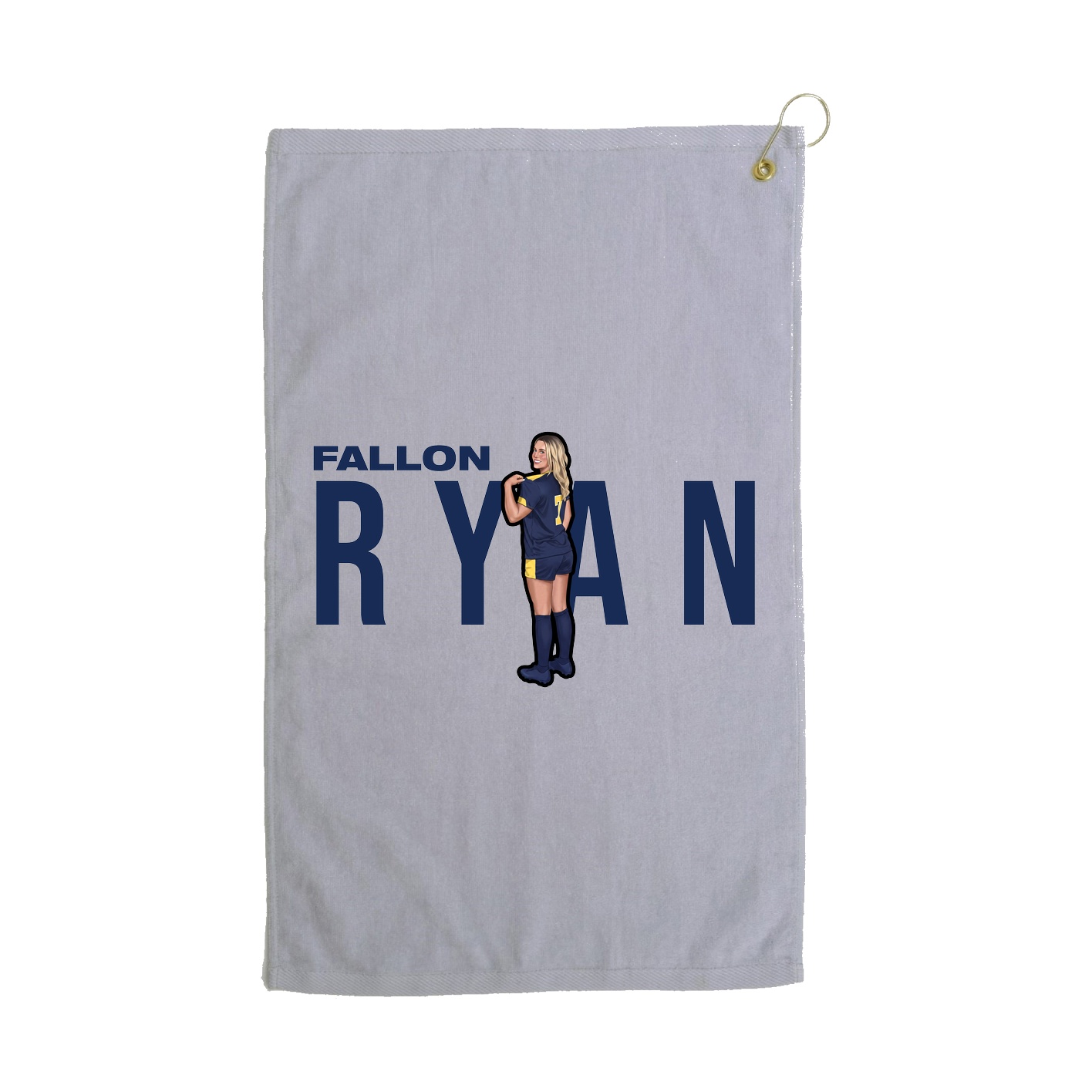 Golf Towel — Player Name in Grey