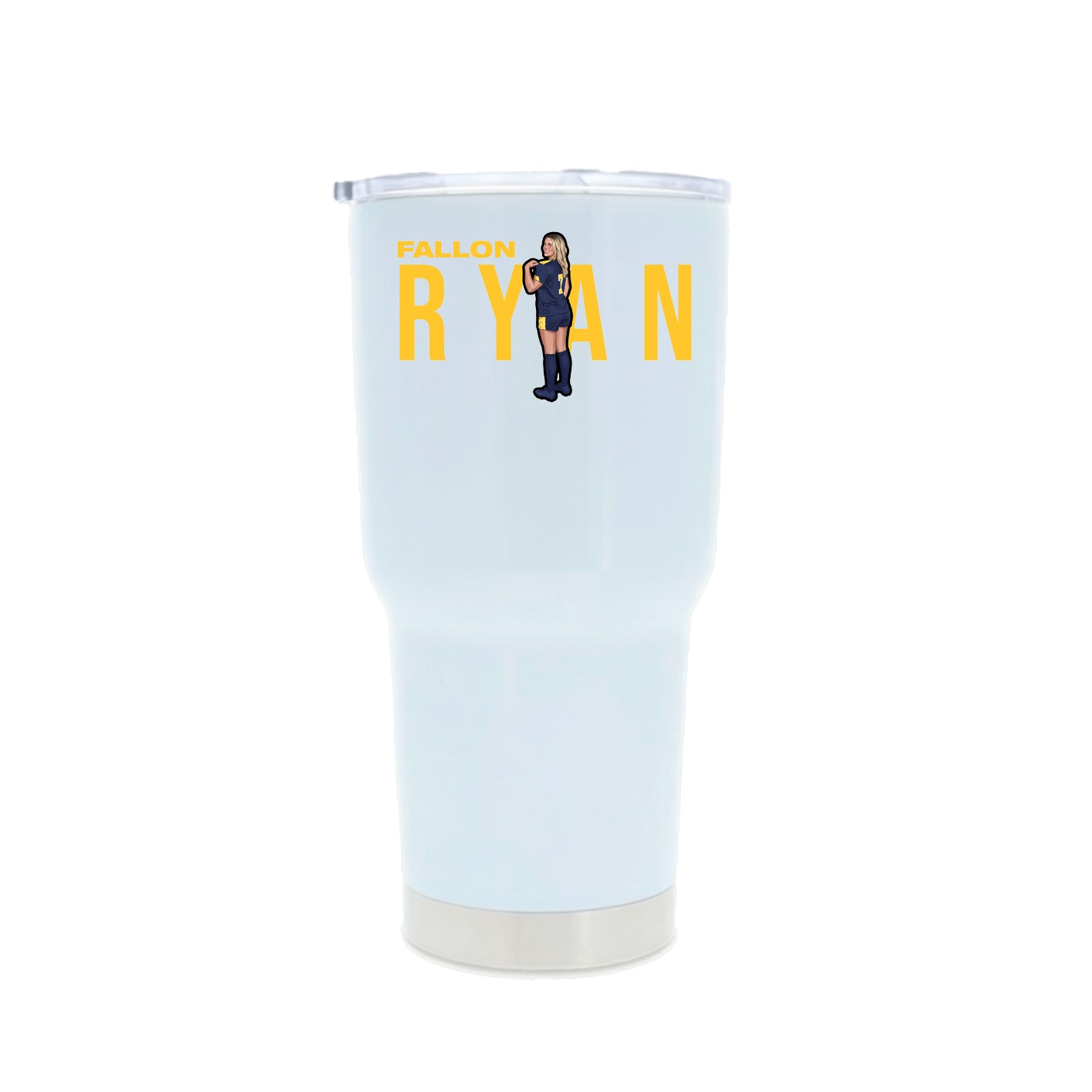 30oz Stainless Steel Tumbler — Player Name in White