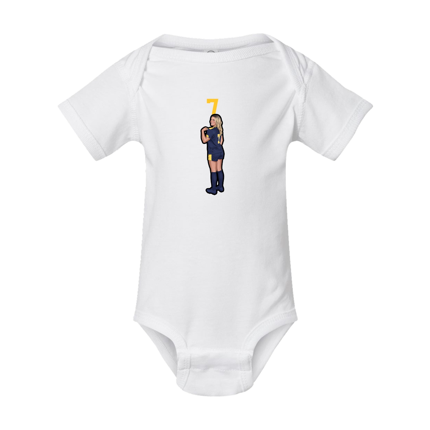 Baby Onesie — Number Top in White