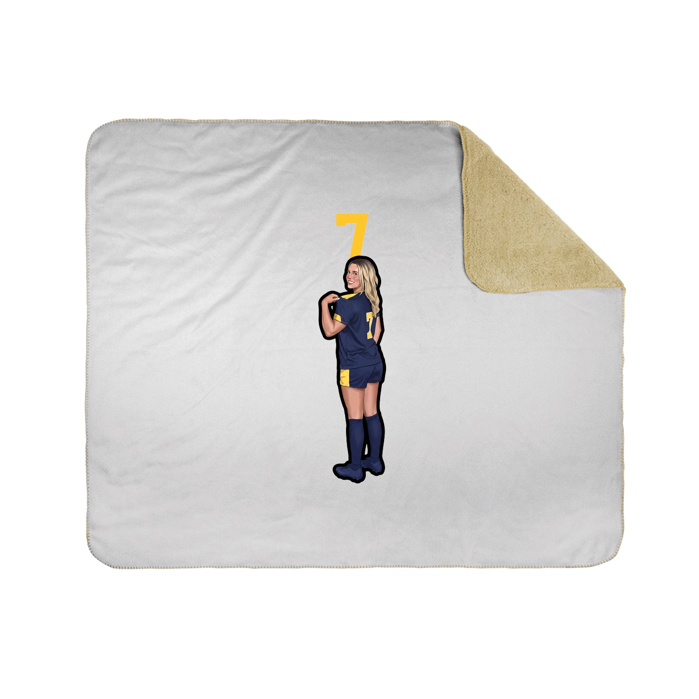 Throw Blanket — Number Top in White