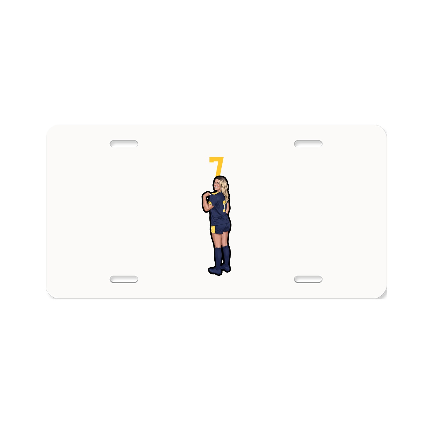 License Plate — Number Top in Classic