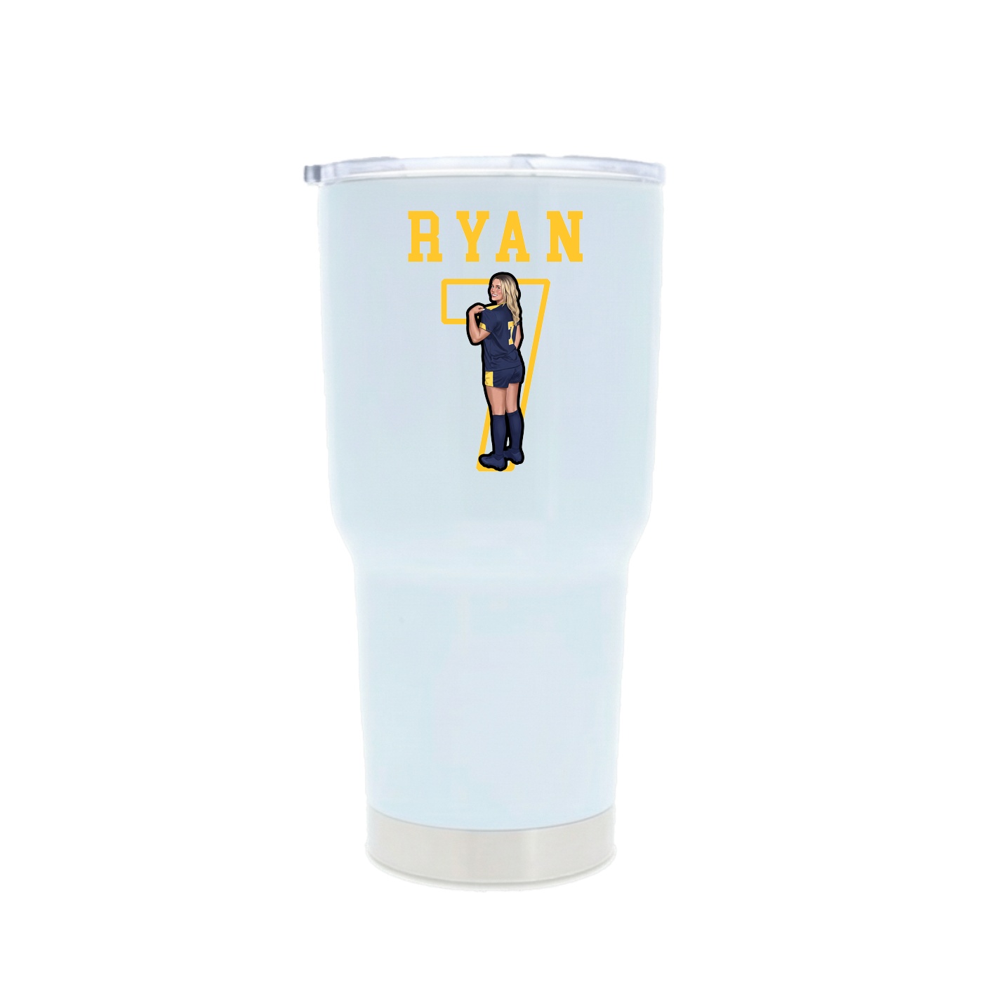 30oz Stainless Steel Tumbler — Shirsey in White